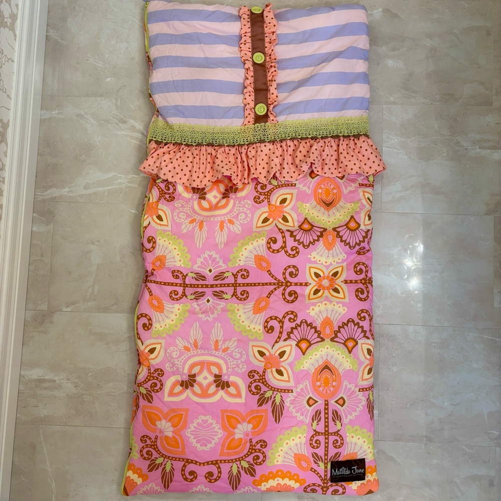 💕Matilda Jane Paisley Stripe Sleeping Bag